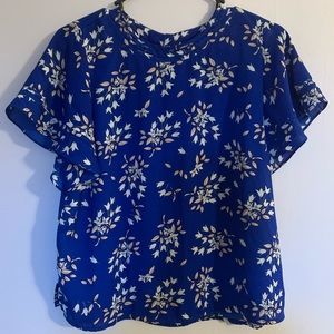 Petite Small Liz Claiborne blue blouse